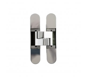 AGB Eclipse Heavy Duty Adjustable Concealed Hinge 80KG Capacity - Polished Nickel