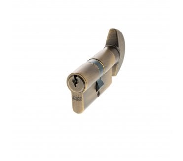 AGB Euro Profile 5 Pin Cylinder & Turn - Matt Antique Brass