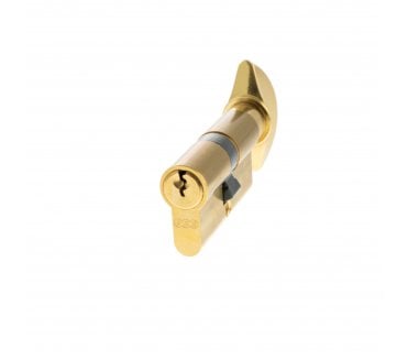 AGB Euro Profile 5 Pin Cylinder & Turn - Polished Brass