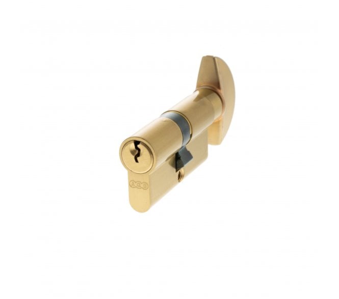 AGB Euro Profile 5 Pin Cylinder & Turn - Satin Brass