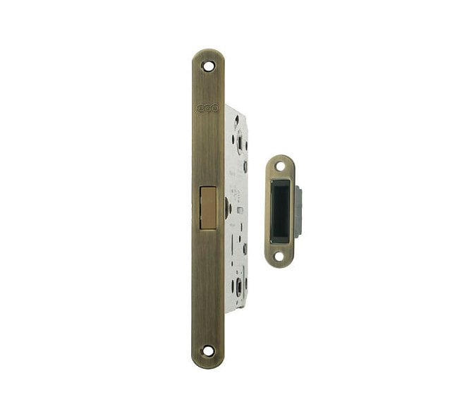 AGB Polaris 2XT Magnetic Bathroom Lock - 60mm - Antique Brass