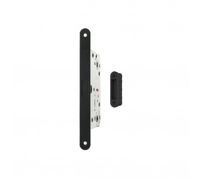 AGB Polaris 2XT Magnetic Bathroom Lock For Aluminium Doors - Matt Black