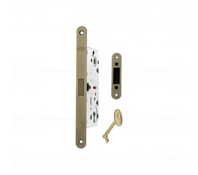 AGB Polaris 2XT Magnetic Standard Keyhole Sashlock - Antique Brass