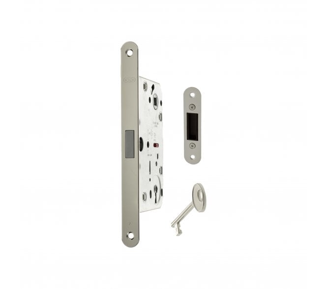 AGB Polaris 2XT Magnetic Standard Keyhole Sashlock For Aluminium Doors - Satin Chrome