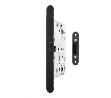AGB Revolution XT Magnetic Bathroom Lock - 86mm - Matt Black