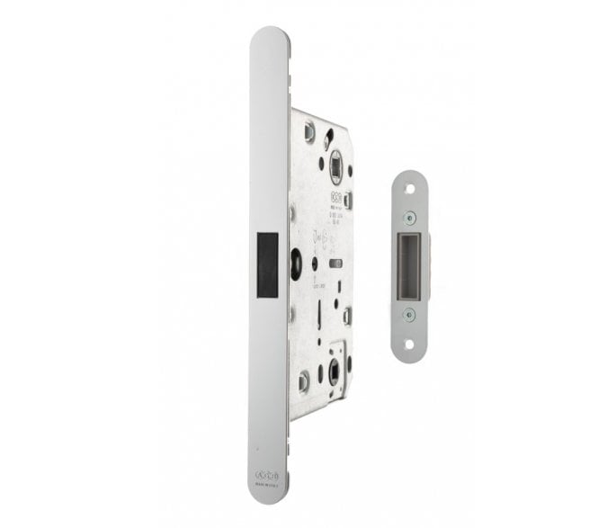 AGB Revolution XT Magnetic Bathroom Lock - 86mm - Polished Chrome