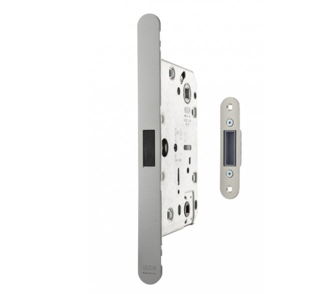 AGB Revolution XT Magnetic Bathroom Lock - 86mm - Satin Chrome