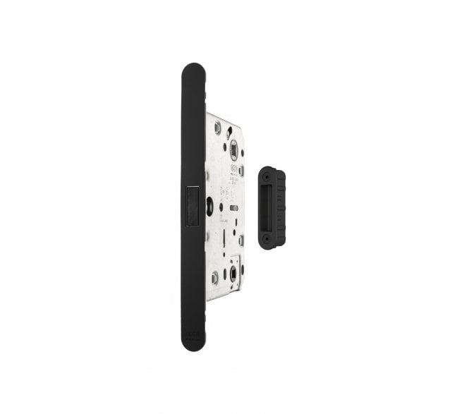 AGB Revolution XT Magnetic Bathroom Lock For Aluminium Doors - Matt Black