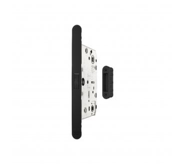 AGB Revolution XT Magnetic Bathroom Lock For Aluminium Doors - Matt Black
