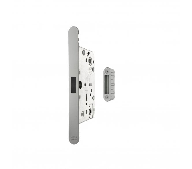 AGB Revolution XT Magnetic Bathroom Lock For Aluminium Doors - Satin Chrome