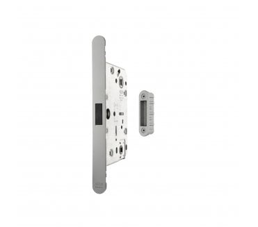 AGB Revolution XT Magnetic Bathroom Lock For Aluminium Doors - Satin Chrome