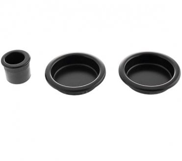 AGB Round Sliding Door Flush Pulls (PAIR) - Matt Black