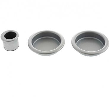 AGB Round Sliding Door Flush Pulls (PAIR) - Satin Chrome