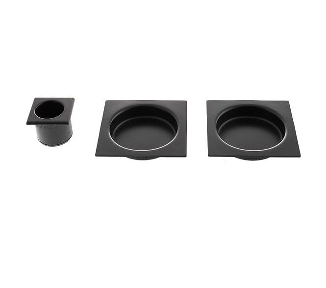 AGB Square Sliding Door Flush Pulls (PAIR) - Matt Black