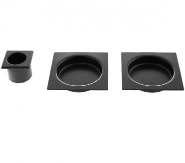 AGB Square Sliding Door Flush Pulls (PAIR) - Matt Black