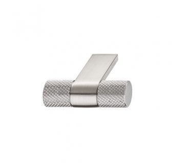 Amberley Knurled T-Bar Cabinet Knob 44mm  - Stainless Steel Effect