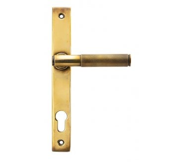 Anvil 45499 Brompton Knurled Multipoint Sprung Lock Set - Aged Brass