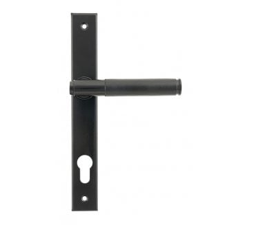 Anvil 45527 Brompton Knurled Slimline Multipoint Sprung Lock Set - Black