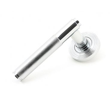 Anvil 45665 Brompton Knurled Lever on Rose Set (Beehive Rose) - Polished Chrome