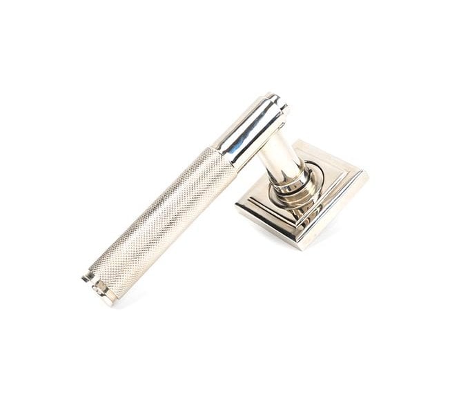 Anvil 45670 Brompton Knurled Lever on Rose Set (Square Rose) - Polished Nickel