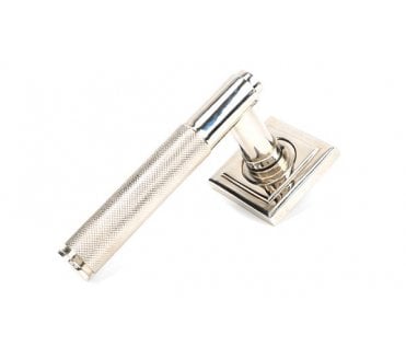 Anvil 45670 Brompton Knurled Lever on Rose Set (Square Rose) - Polished Nickel