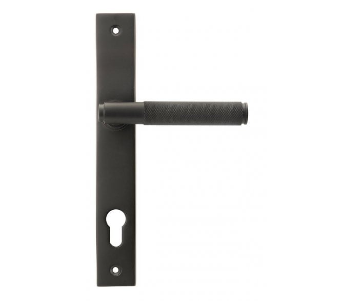 Anvil 45775 Brompton Knurled Slimline Multipoint Sprung Lock Set - Aged Bronze
