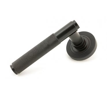 Anvil 46099 Brompton Knurled Lever on Rose Set (Beehive Rose) - Aged Bronze