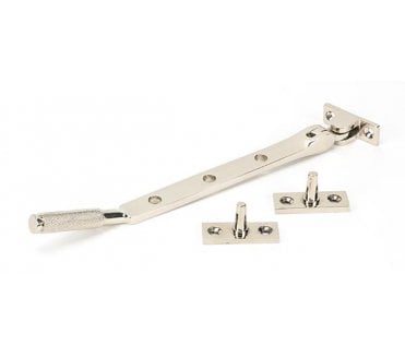 Anvil 46179 Brompton Knurled Casement Window Stay 202mm - Polished Nickel