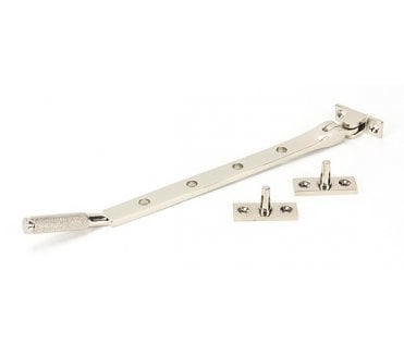 Anvil 46180 Brompton Knurled Casement Window Stay 254mm - Polished Nickel