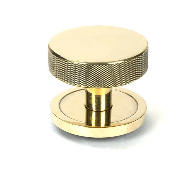 Anvil 46734 Brompton Knurled Centre Door Knob (Plain Rose) - Aged Brass