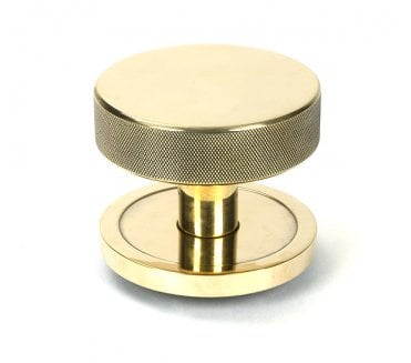 Anvil 46734 Brompton Knurled Centre Door Knob (Plain Rose) - Aged Brass