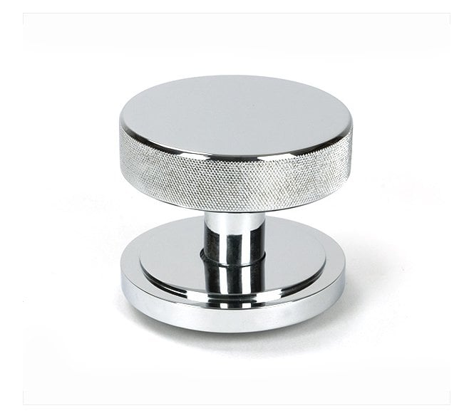 Anvil 46739 Brompton Knurled Centre Door Knob (Art Deco) - Polished Chrome