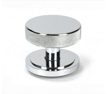 Anvil 46739 Brompton Knurled Centre Door Knob (Art Deco) - Polished Chrome