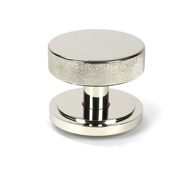 Anvil 46743 Brompton Knurled Centre Door Knob (Art Deco) - Polished Nickel