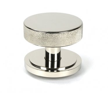 Anvil 46743 Brompton Knurled Centre Door Knob (Art Deco) - Polished Nickel
