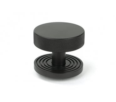 Anvil 46748 Brompton Knurled Centre Door Knob (Beehive Rose) - Aged Bronze