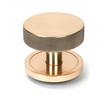Anvil 46750 Brompton Knurled Centre Door Knob (Plain Rose) - Polished Bronze