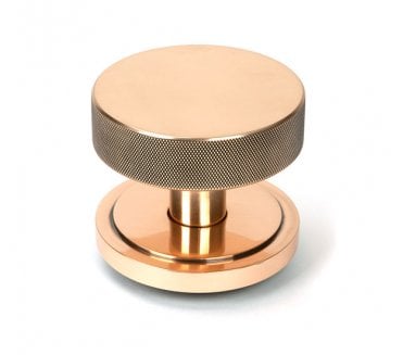 Anvil 46751 Brompton Knurled Centre Door Knob (Art Deco) - Polished Bronze