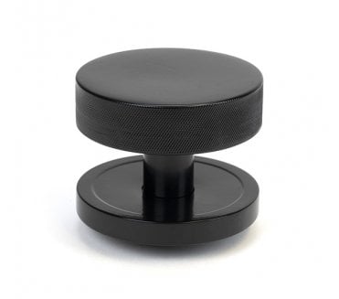 Anvil 46754 Brompton Knurled Centre Door Knob (Plain Rose) - Black