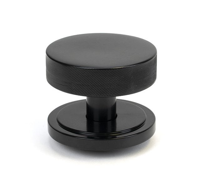 Anvil 46755 Brompton Knurled Centre Door Knob (Art Deco) - Black