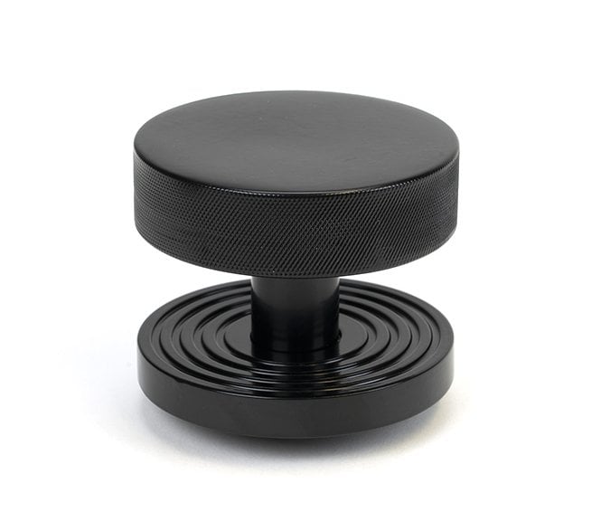 Anvil 46756 Brompton Knurled Centre Door Knob (Beehive Rose) - Black