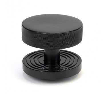 Anvil 46756 Brompton Knurled Centre Door Knob (Beehive Rose) - Black