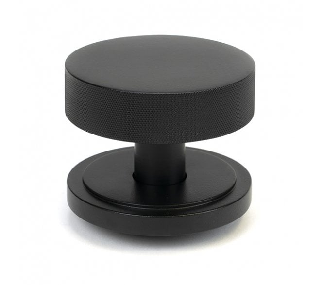 Anvil 46759 Brompton Knurled Centre Door Knob (Art Deco) - Matt Black