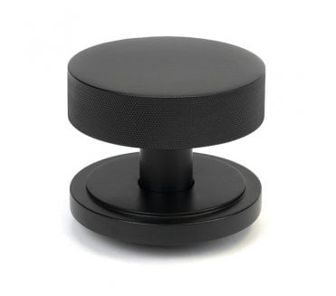 Anvil 46759 Brompton Knurled Centre Door Knob (Art Deco) - Matt Black