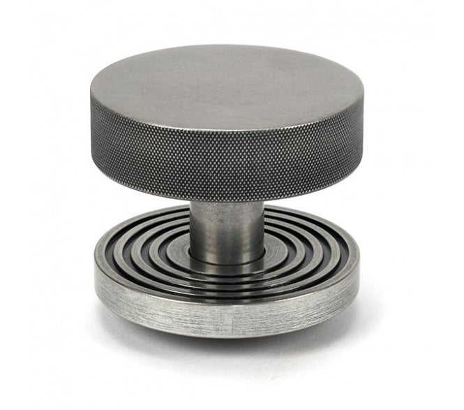 Anvil 46764 Brompton Knurled Centre Door Knob (Beehive Rose) - Pewter