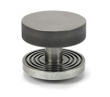Anvil 46764 Brompton Knurled Centre Door Knob (Beehive Rose) - Pewter