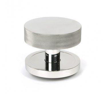 Anvil 46766 Brompton Knurled Grade 316 Knurled Centre Door Knob (Plain Rose) - Polished Stainless Steel