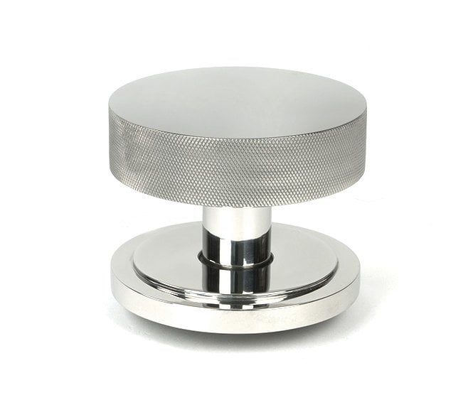 Anvil 46767 Brompton Knurled Grade 316 Knurled Centre Door Knob (Art Deco) - Polished Stainless Steel