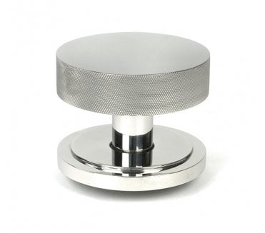 Anvil 46767 Brompton Knurled Grade 316 Knurled Centre Door Knob (Art Deco) - Polished Stainless Steel