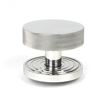 Anvil 46768 Brompton Knurled Grade 316 Knurled Centre Door Knob (Beehive Rose) - Polished Stainless Steel